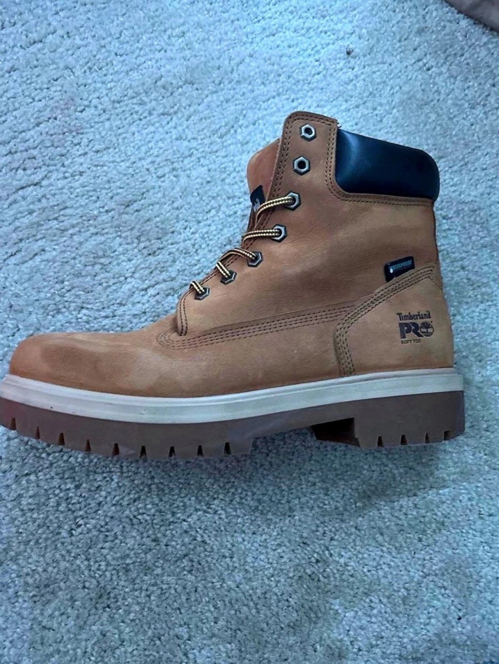 Timberland PRO Waterproof Work Boots Brown US 10 Like New - Picture 4 of 7